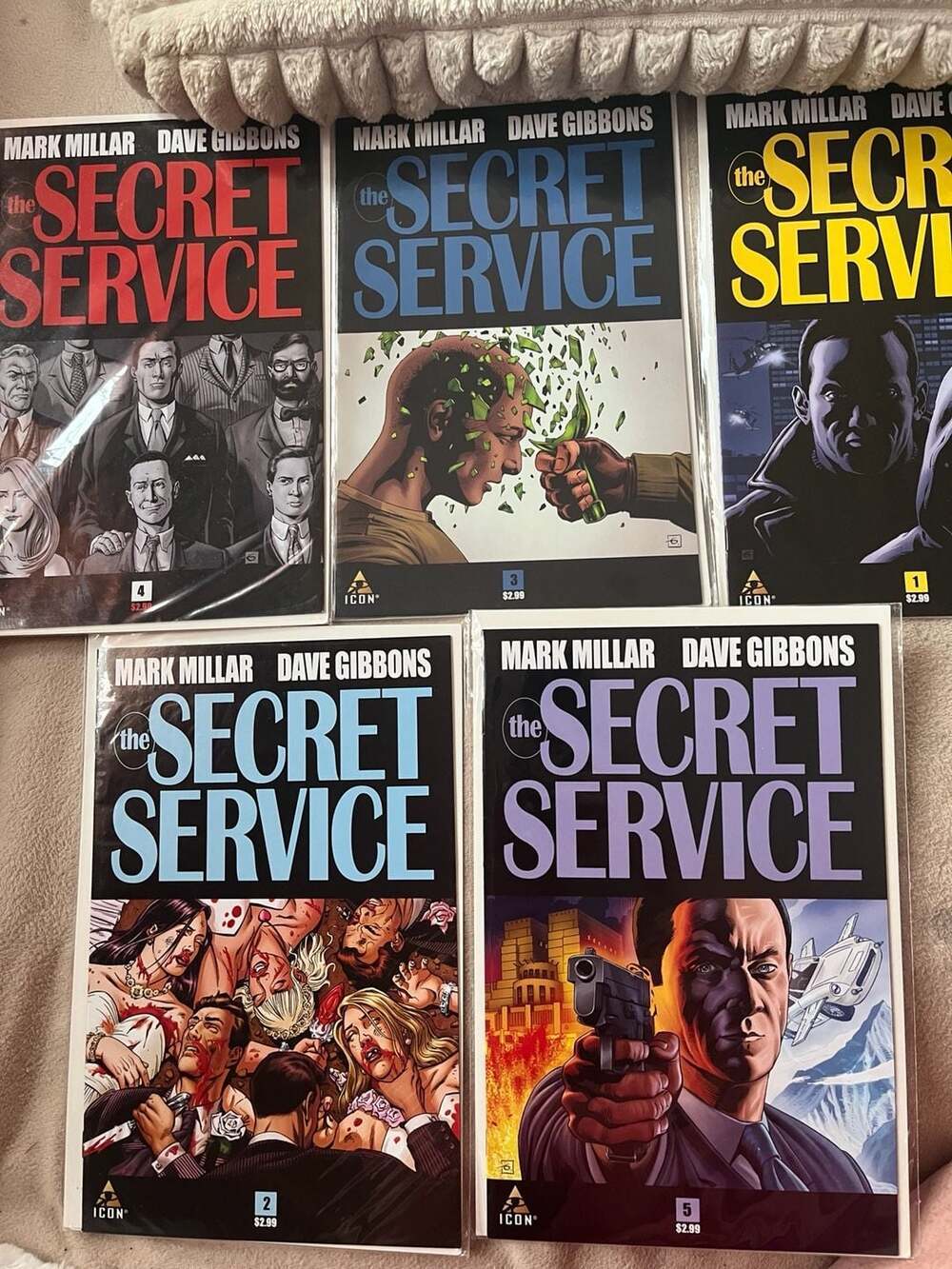 The Secret Service #1-5 Comic Book Lot Mark Millar Dave Gibbons Icon Comics